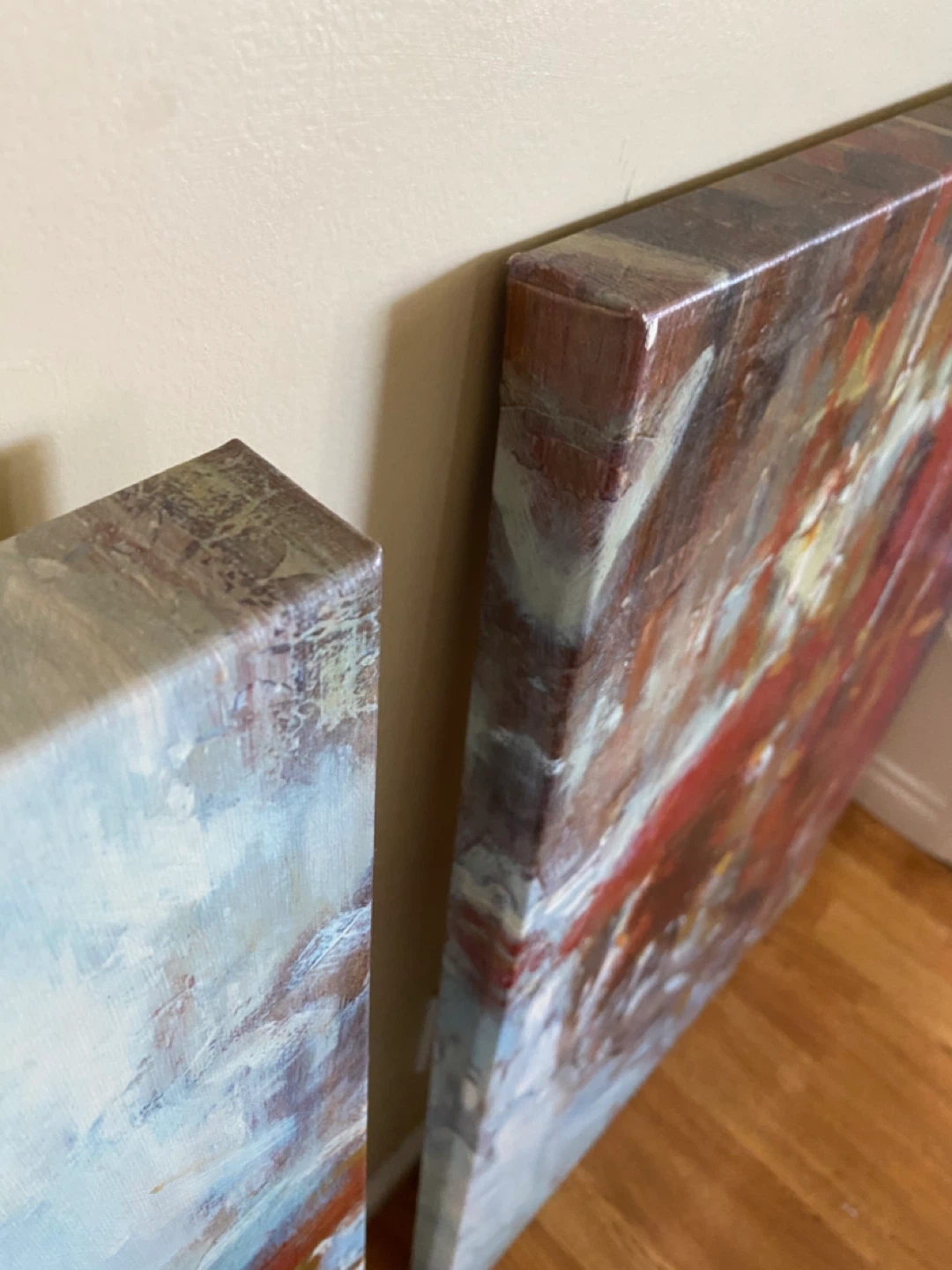 Abstract Canvas Art Print - "Rainy Day" Two-Piece Set - photo 2
