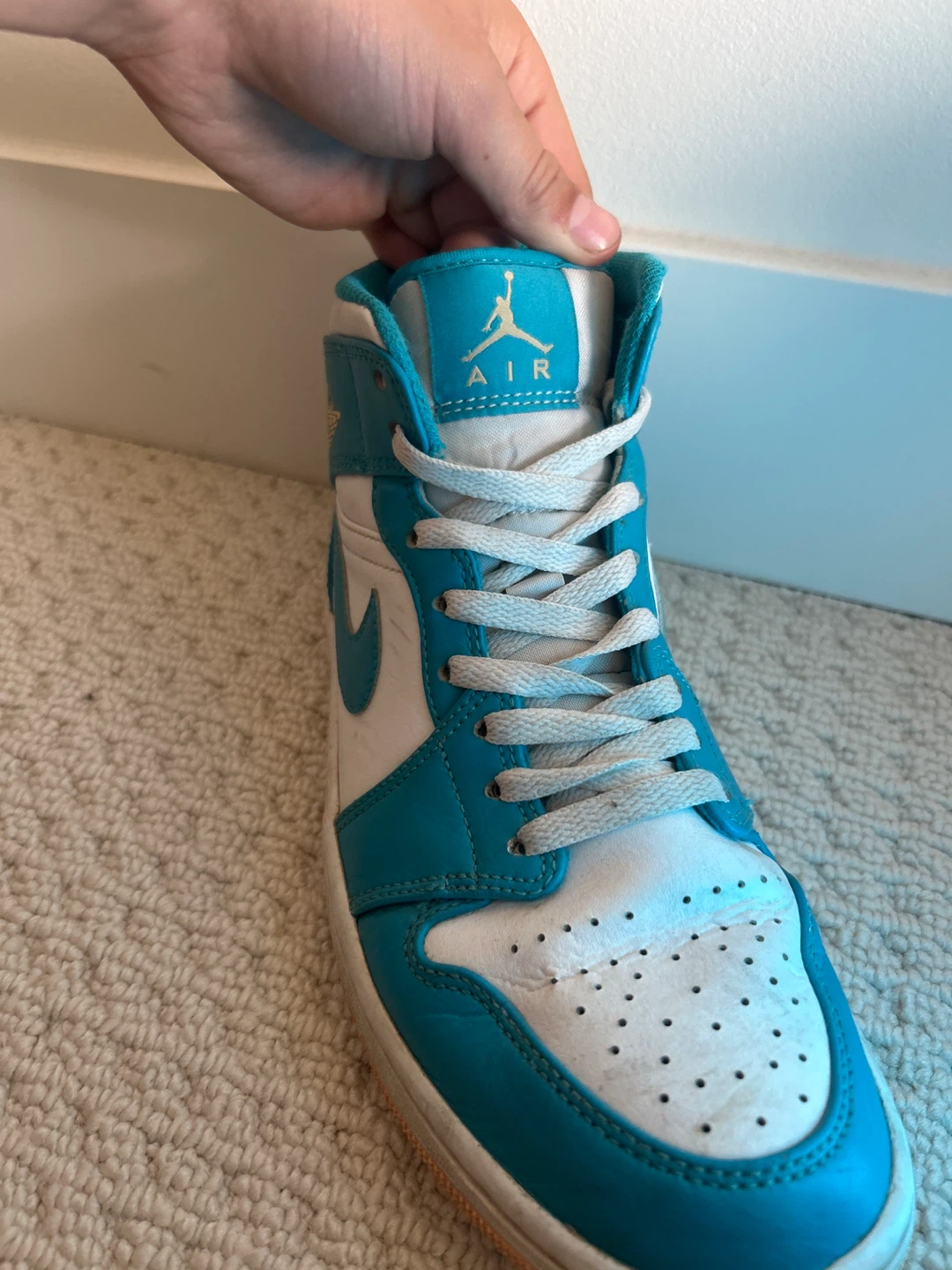 Air Jordan 1 Mid SE - White/Blue - photo 3