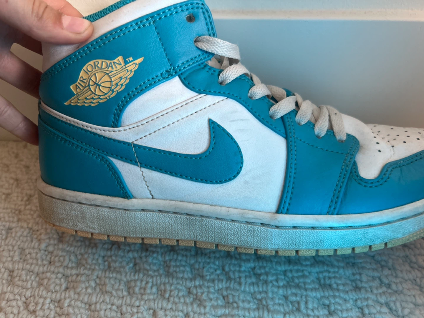Air Jordan 1 Mid SE - White/Blue - photo 2