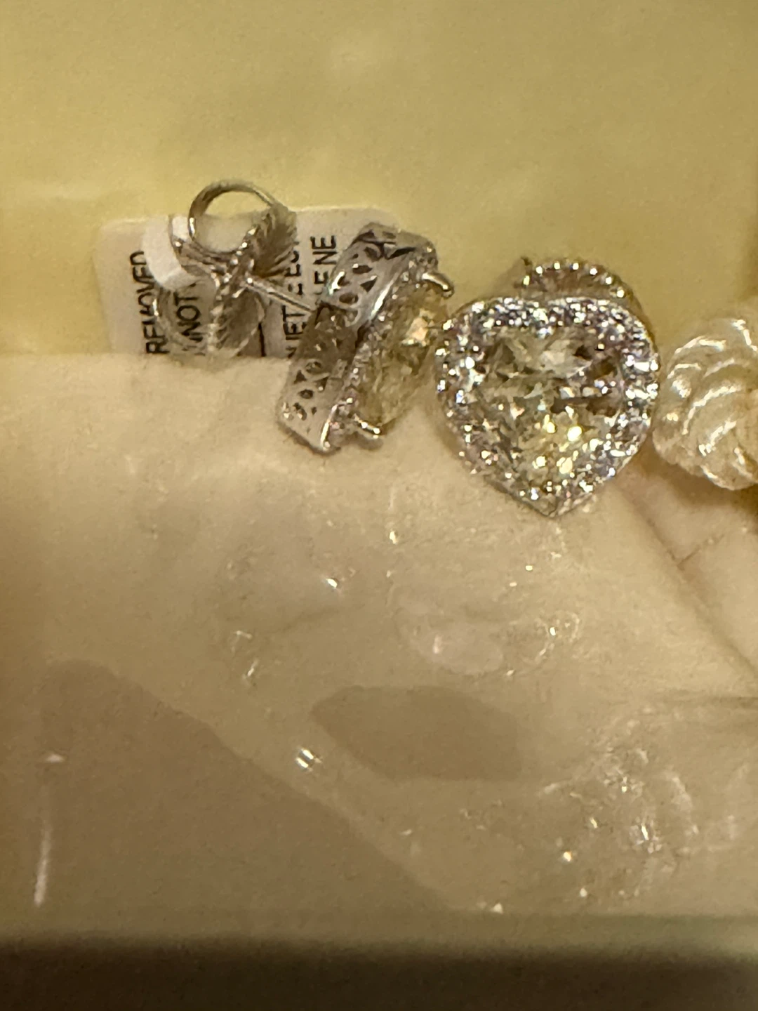 Heart Sterling silver 925  canary earrings,ring,pendant set - photo 5