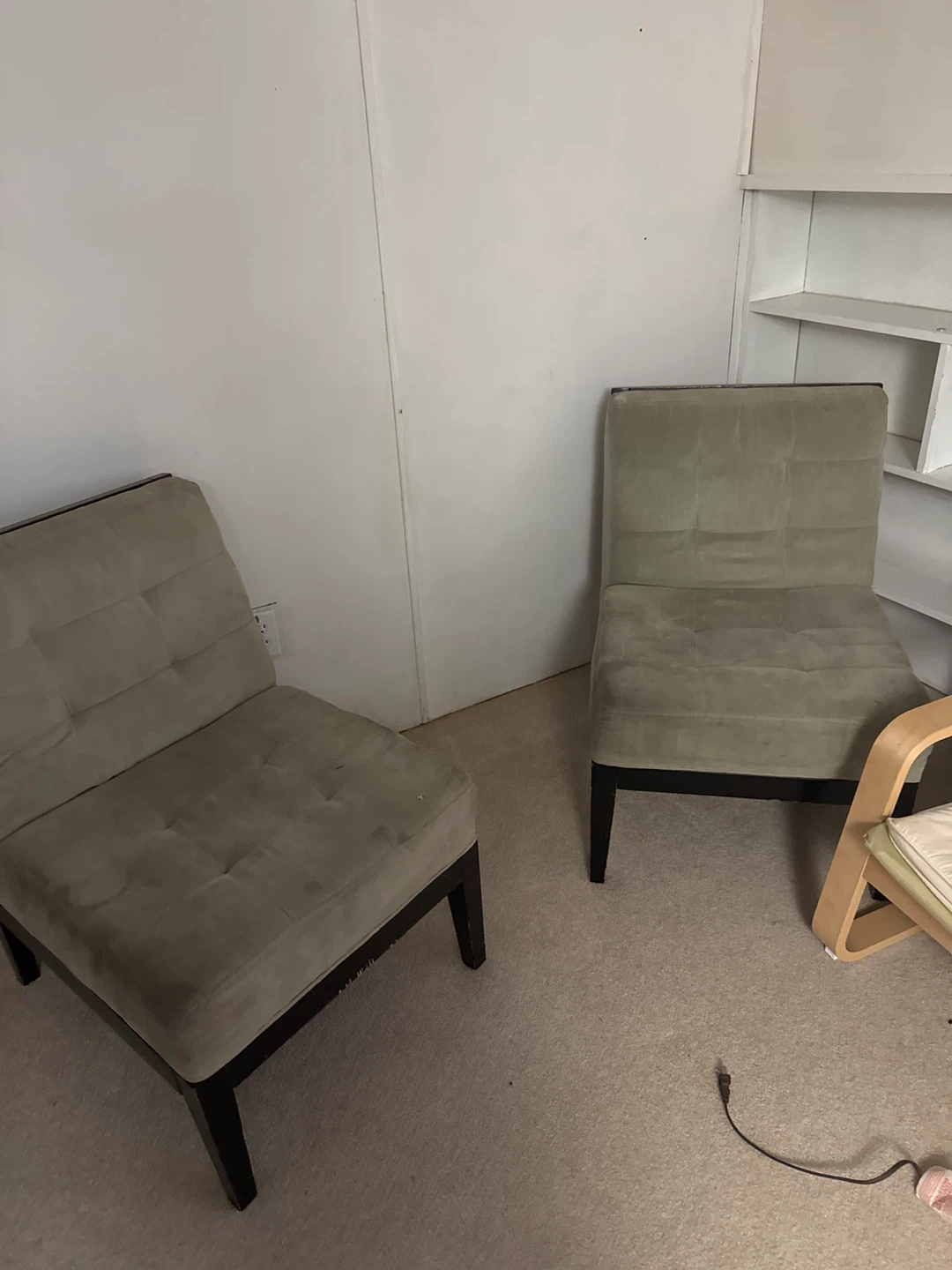 Suede Accent Chairs (Set of 2)