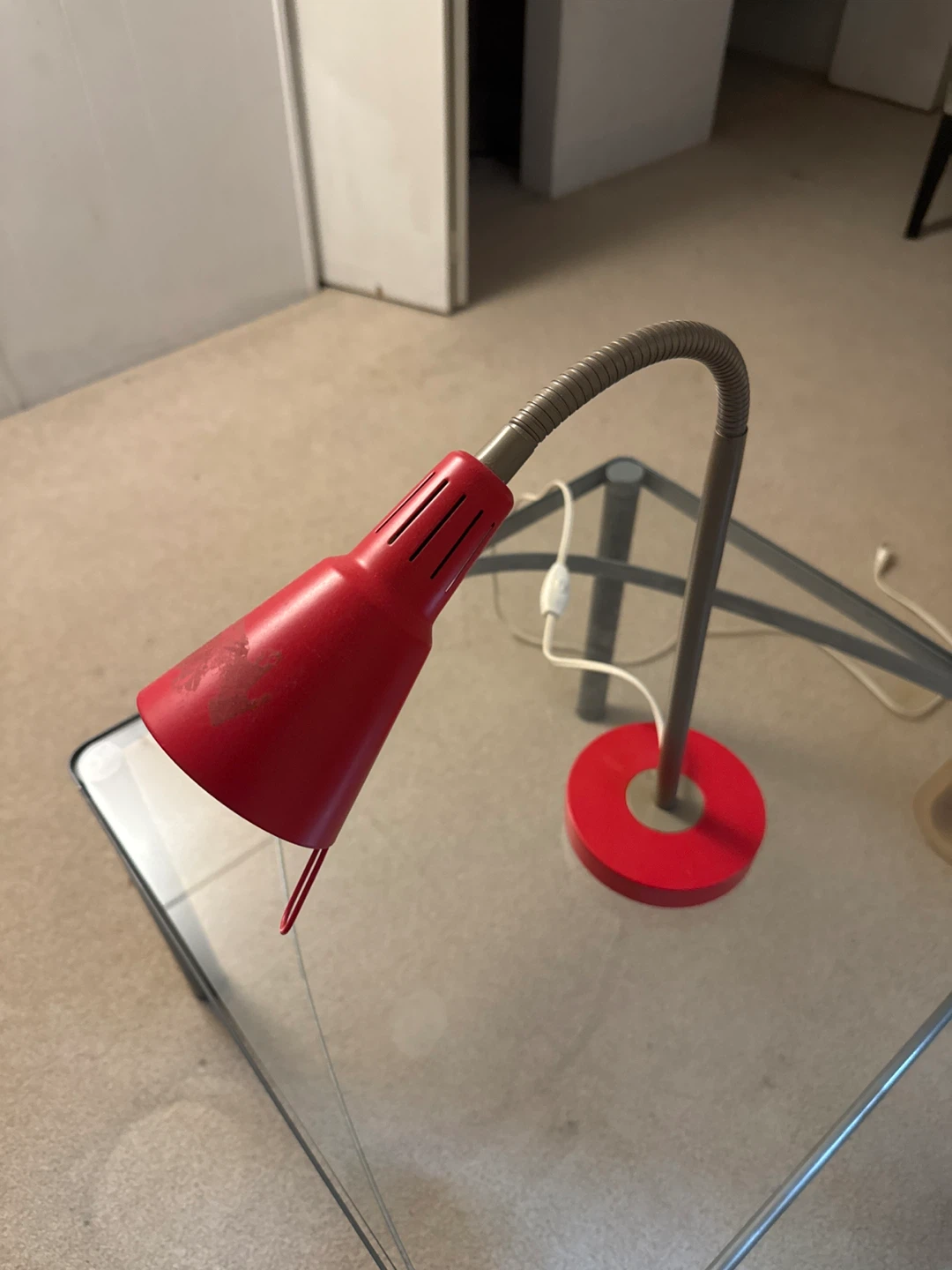 Red Gooseneck Desk Lamp