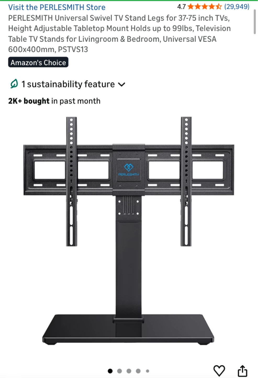 Tabletop TV stand 🌱