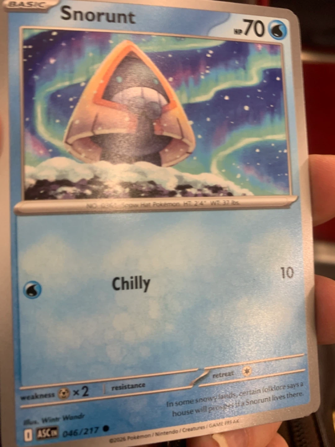 Pokémon Snorunt Trading Card 046/217
