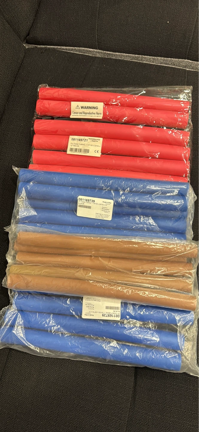 Foam tubes - Red & Blue