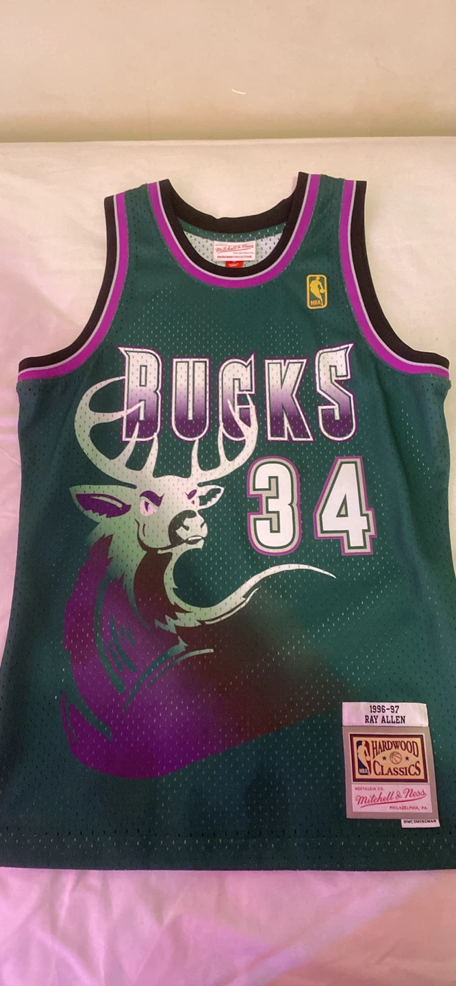 Chandail Mitchell & Ness Ray Allen Bucks 34 Taille S