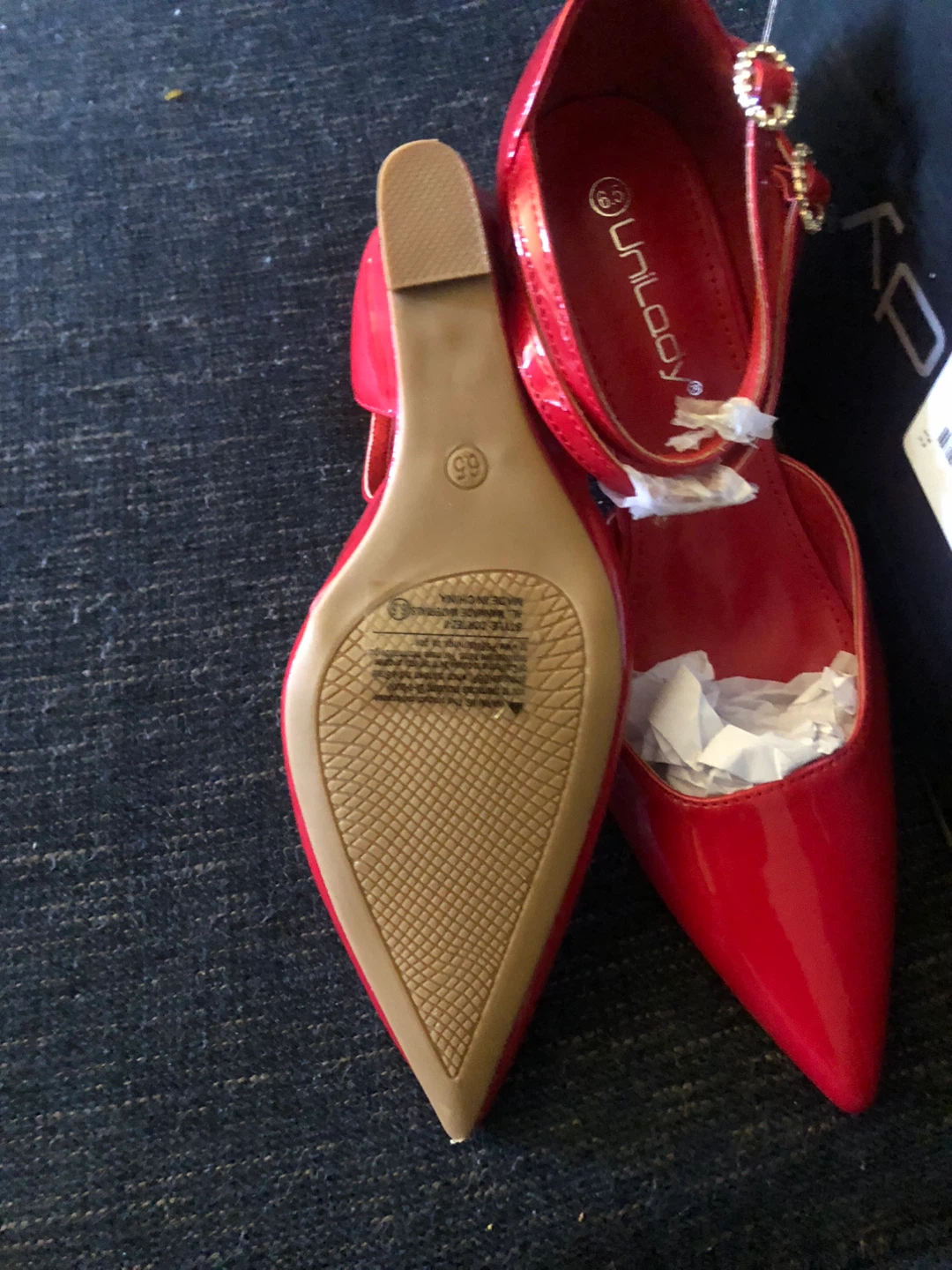 Unilady Red Wedge Heels New Size 6.5 - photo 2