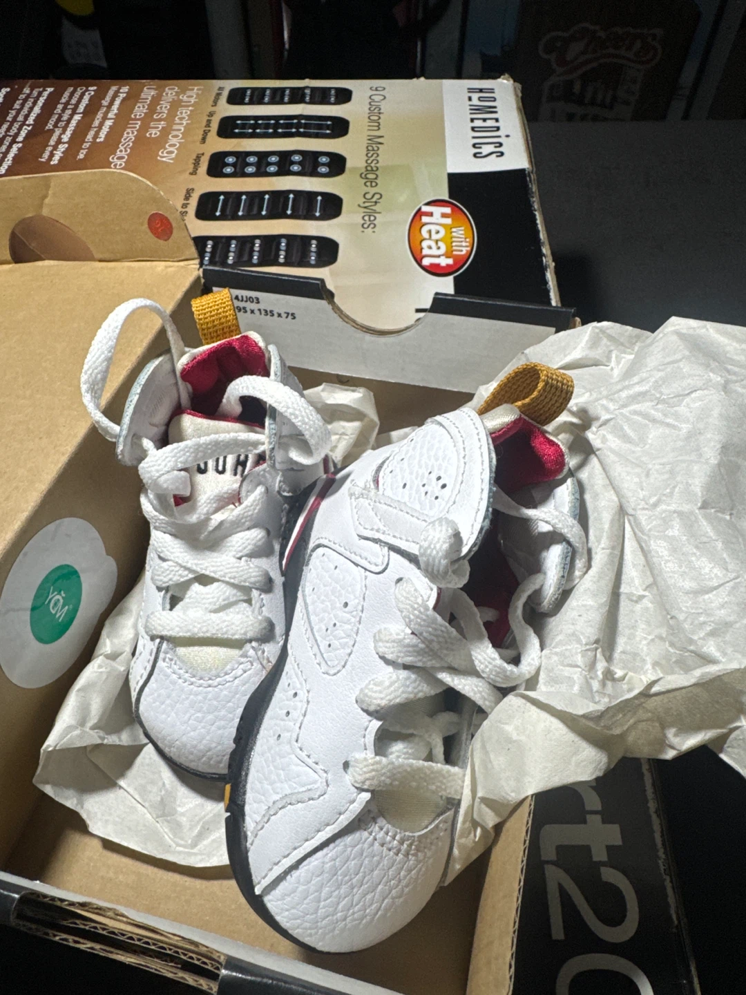 Nike Jordan 7 Retro TD Toddler Shoes White/Black 4C - photo 3