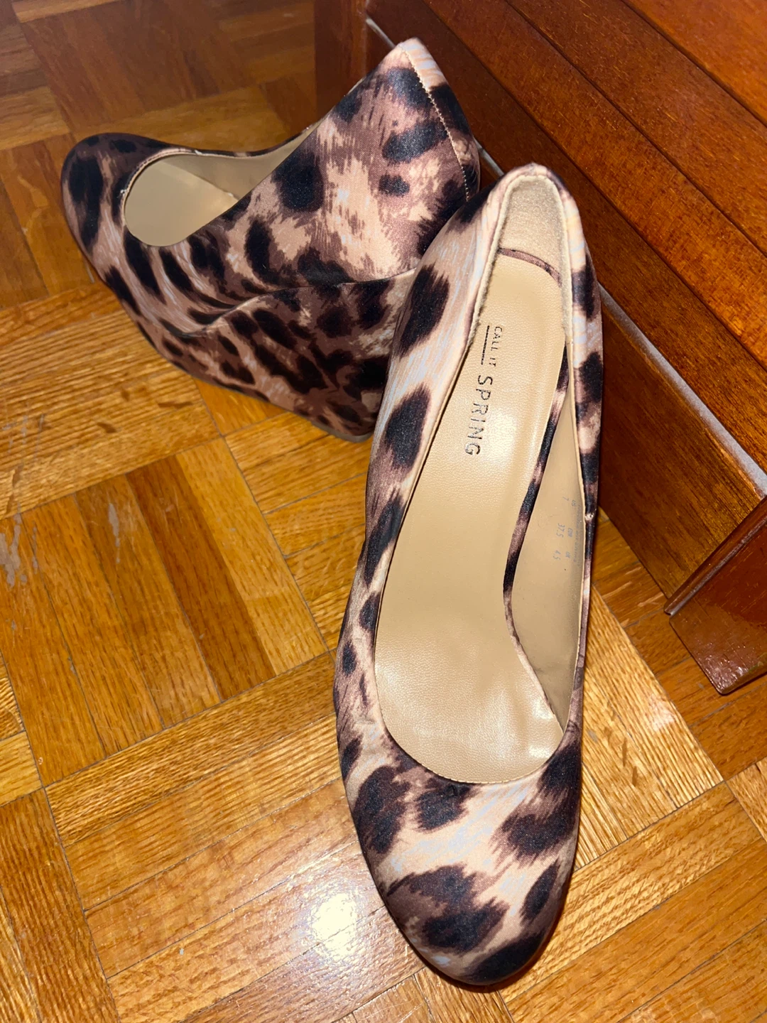 Call It Spring Leopard Print Wedge Heels 6.5 -7 size - photo 3
