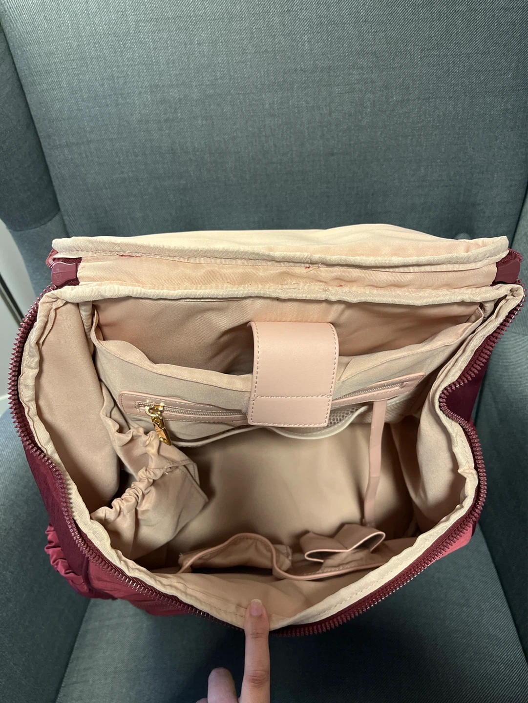 Poppy & Peonies Backpack - Burgundy 🌱 - photo 4
