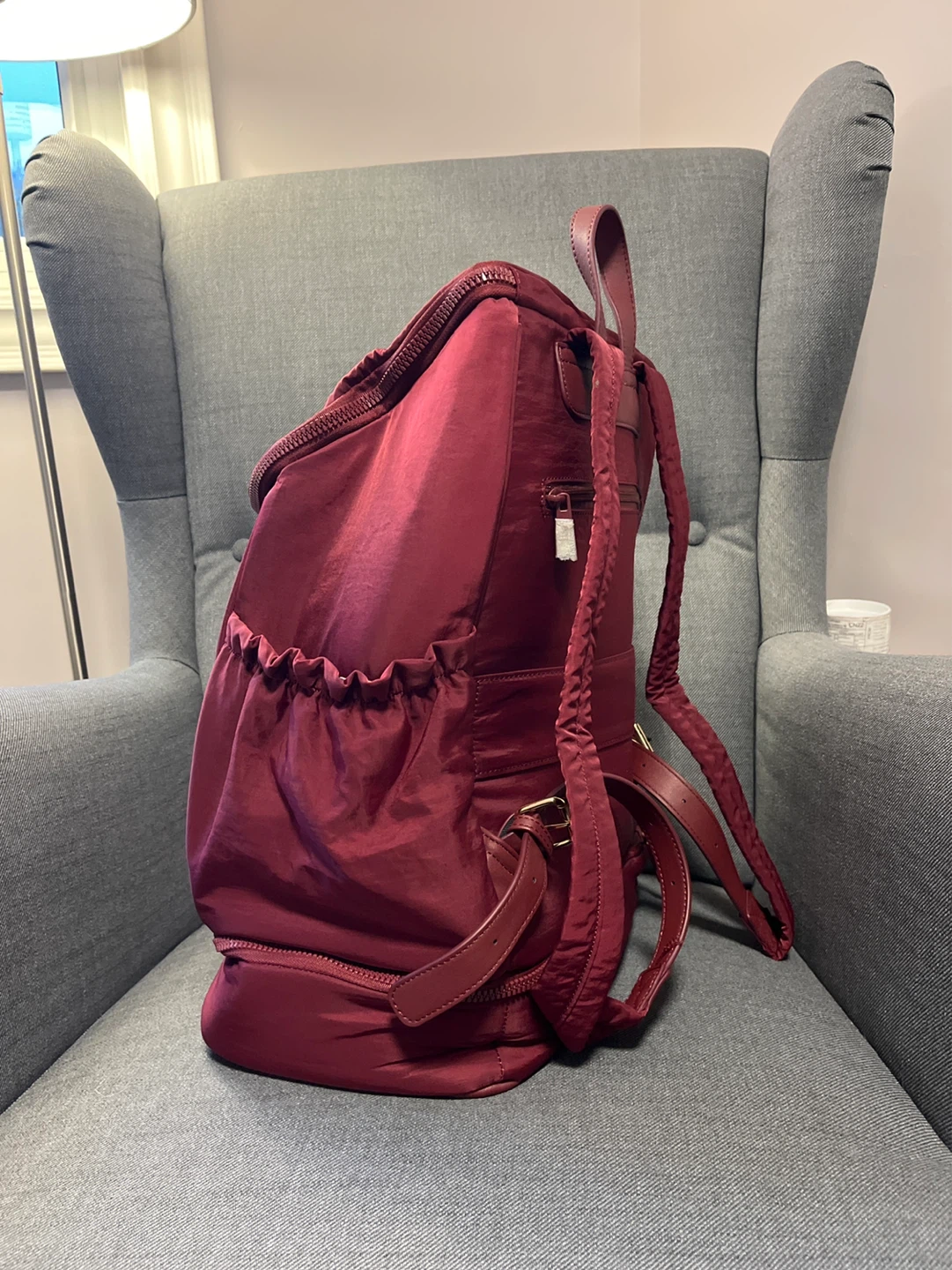 Poppy & Peonies Backpack - Burgundy 🌱 - photo 2