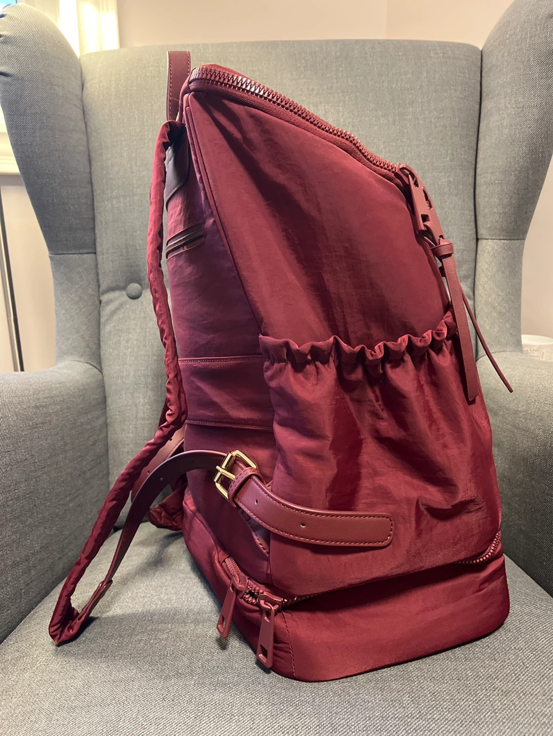 Poppy & Peonies Backpack - Burgundy 🌱 - photo 3