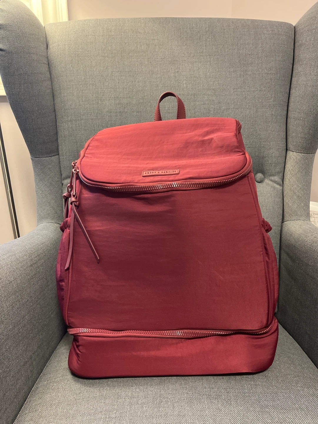 Poppy & Peonies Backpack - Burgundy 🌱