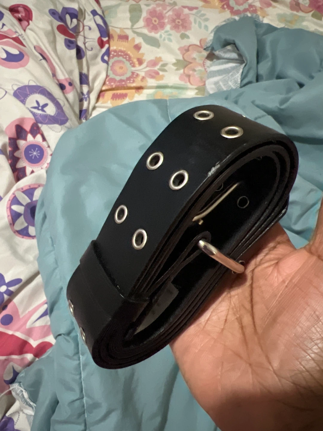 Ardene Black Belt with Grommets - photo 3