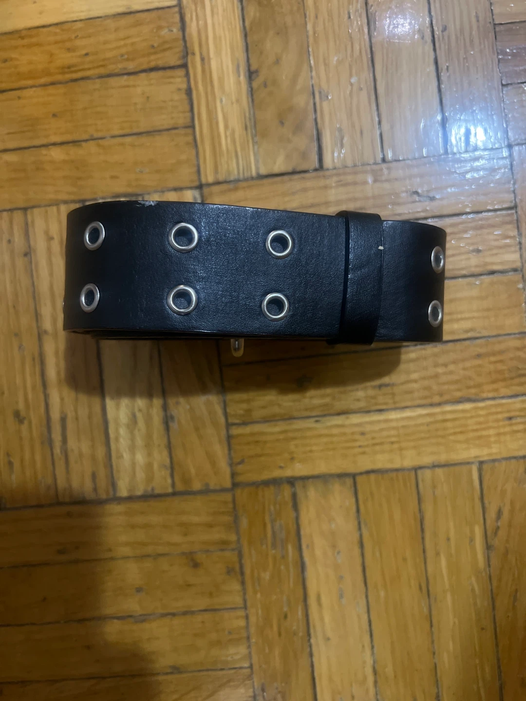 Ardene Black Belt with Grommets