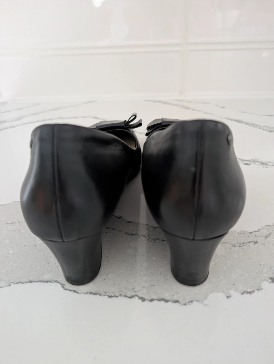 Rockport Women's Black Wedge Shoes with Bow - photo 3