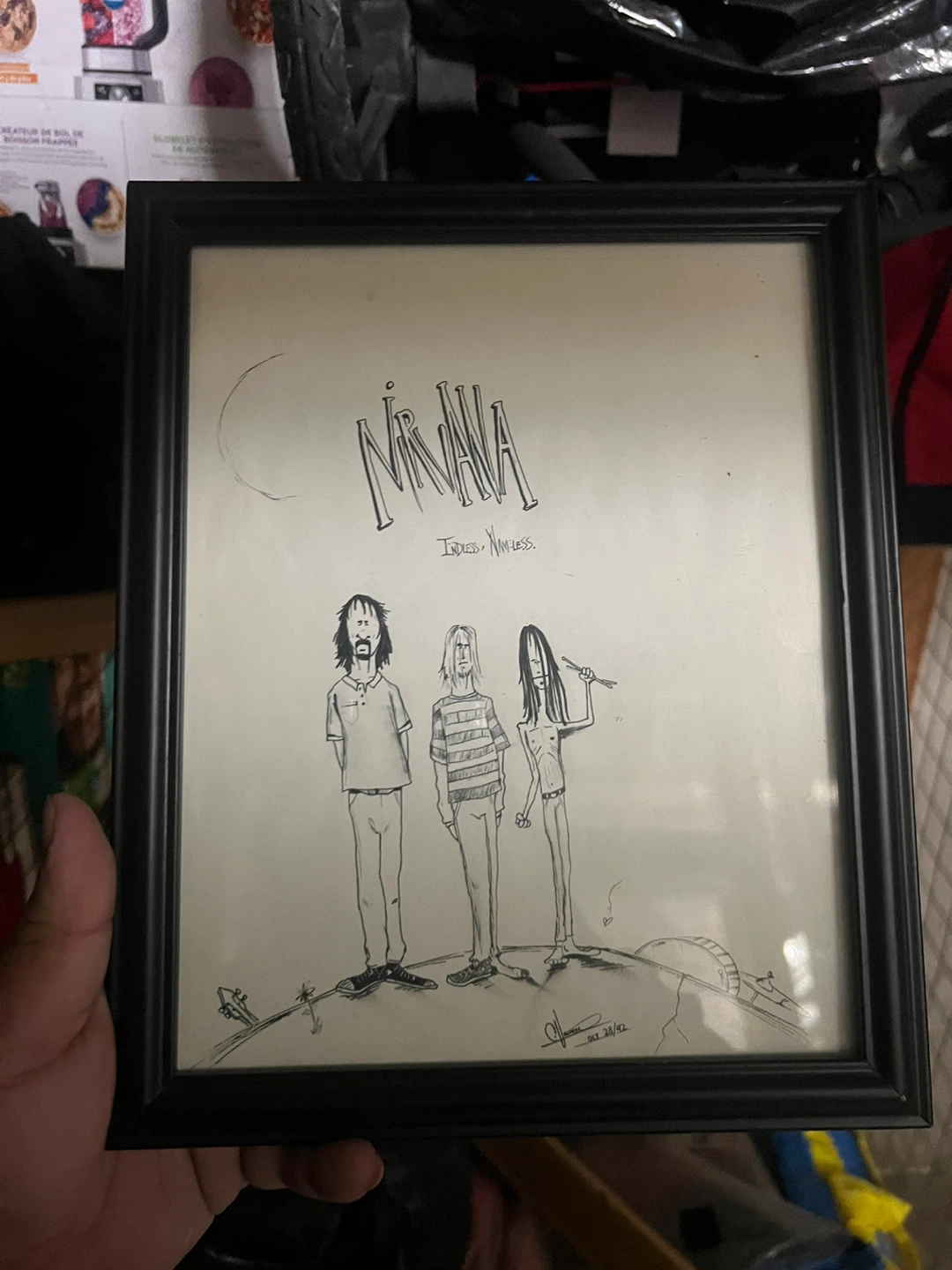Framed Nirvana "In Utero" Drawing