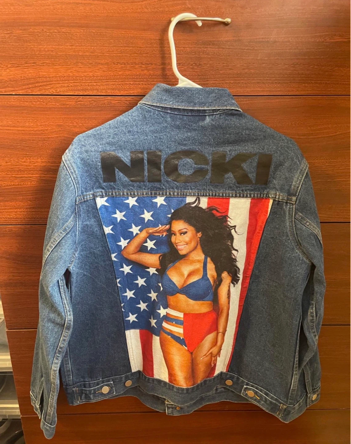 Nicki Minaj American Flag Denim Jacket $100