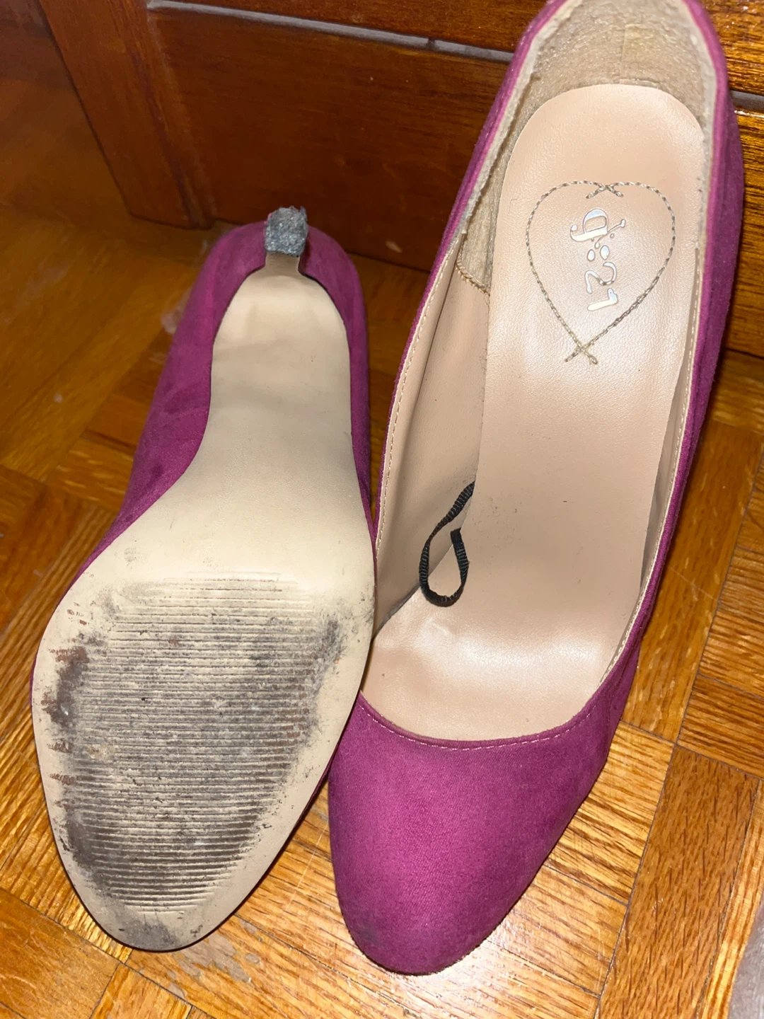 Women's Fuchsia Suede Pumps - photo 3