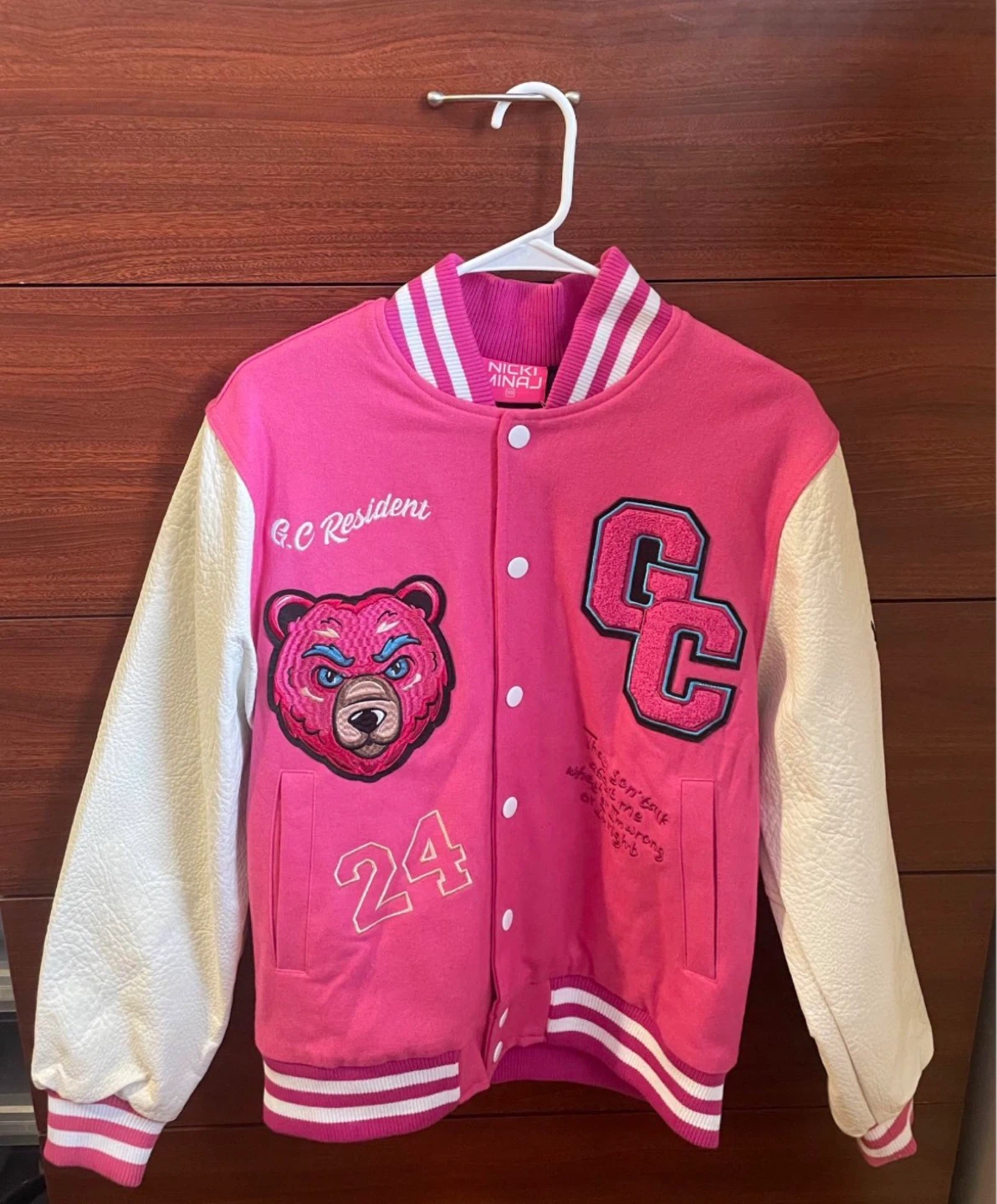 Nicki Minaj Gag City Pink Varsity Jacket $200