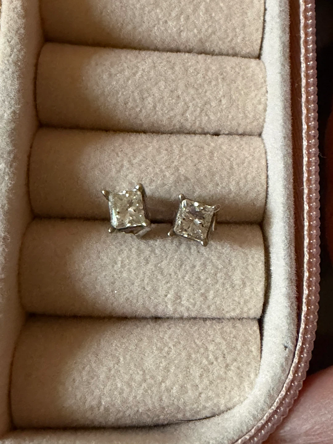 Princess Cut Diamond Stud Earrings