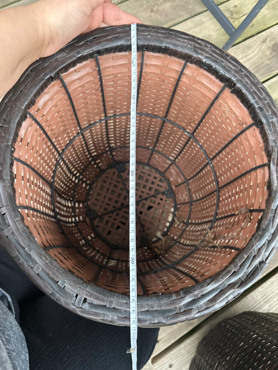 Brown Wicker Planter - 14" Height - photo 2