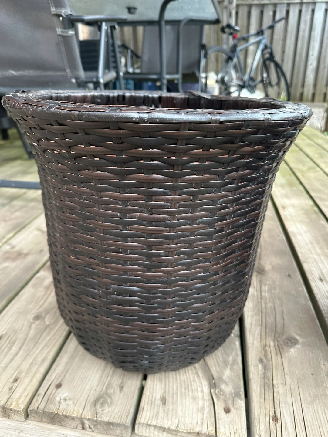 Brown Wicker Planter - 14" Height - photo 5