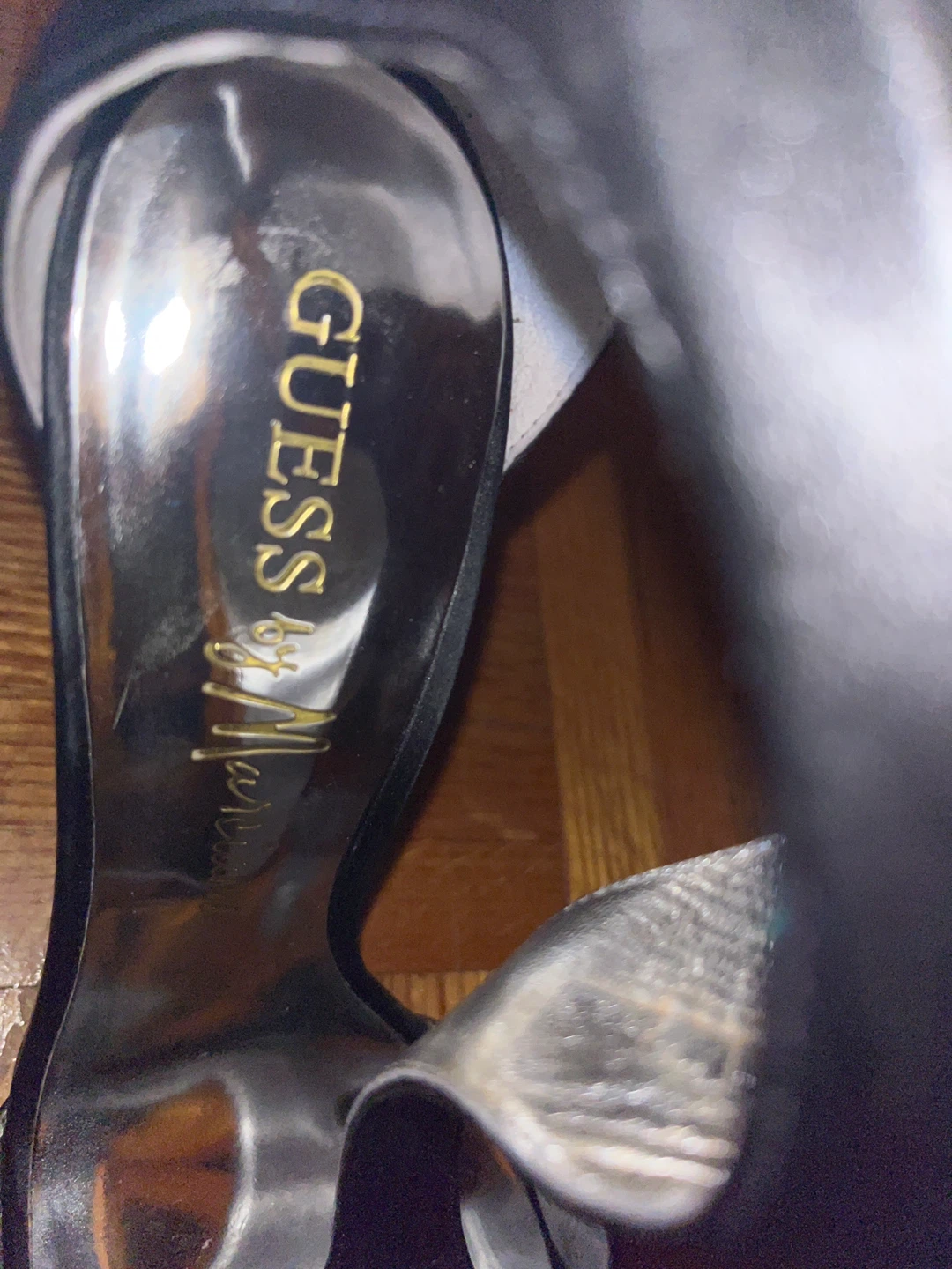 GUESS by Marciano Black Leather Heels 👠 size 7 - photo 3