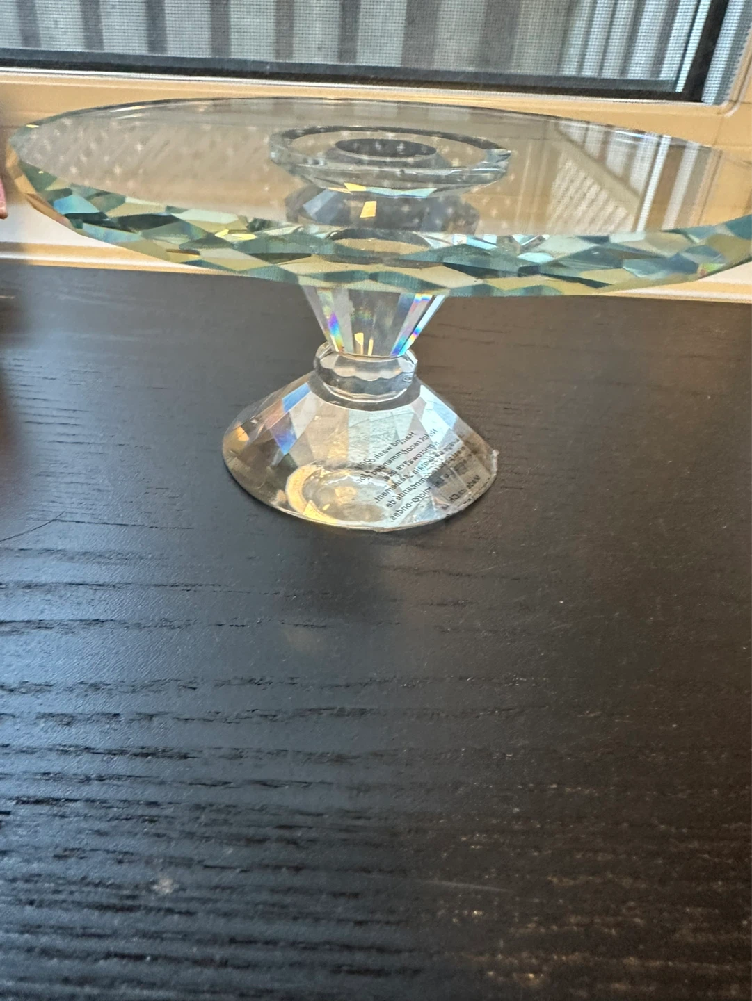 Set of 3 Clear Glass Pedestal Trays