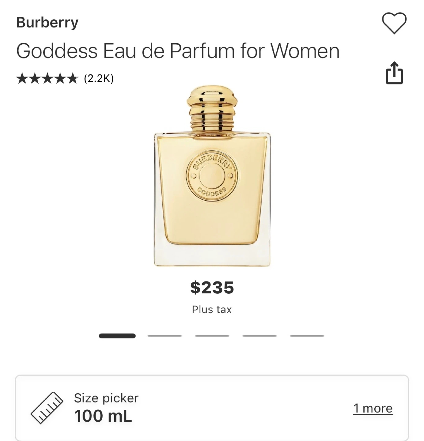 Burberry Goddess Eau de Parfum for Women 100 mL
