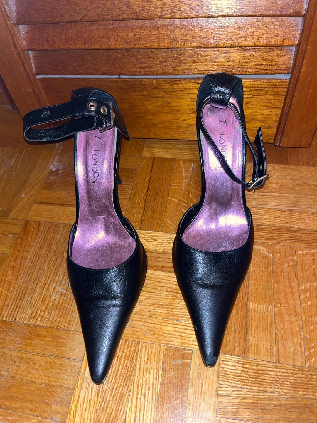 Beautiful Black Stiletto Heels with Ankle Strap