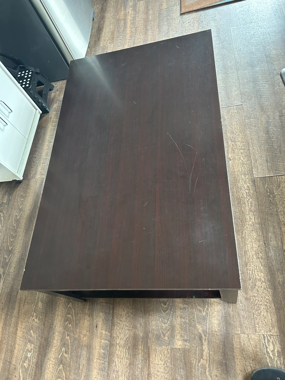 Dark Brown Coffee Table with Shelf - photo 3
