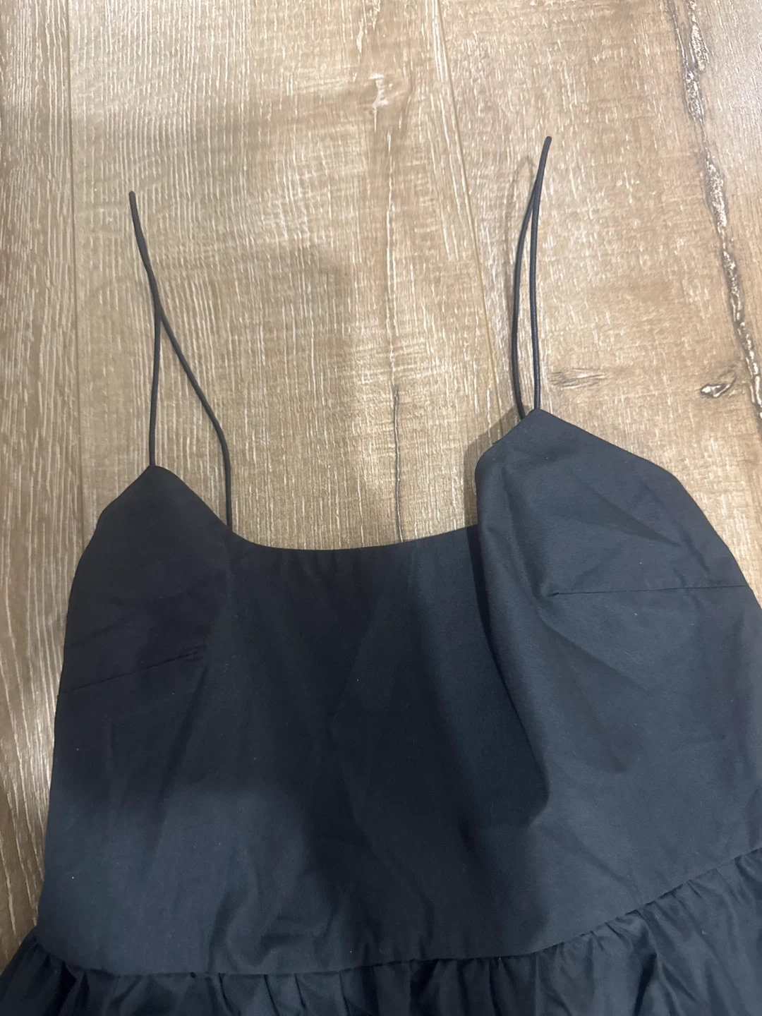 Commense Black Tiered Midi Dress Size M - photo 2