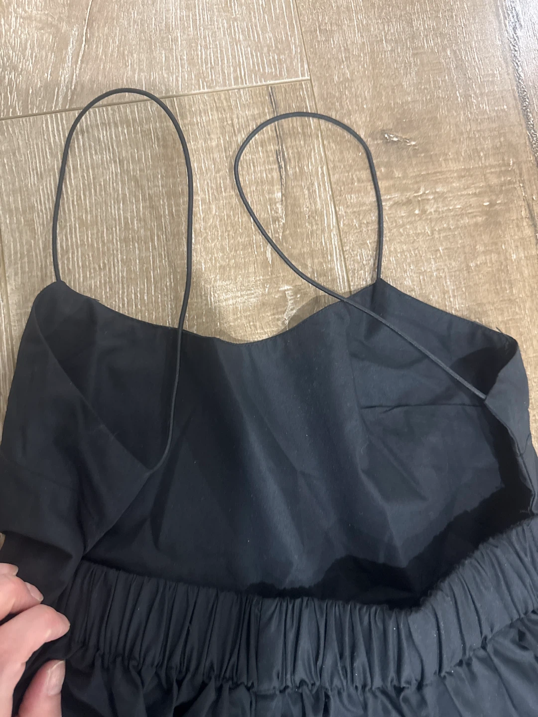 Commense Black Tiered Midi Dress Size M - photo 5