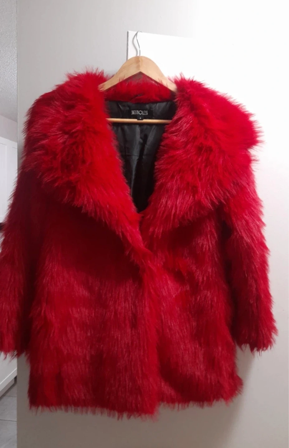 Red Faux Fur Coat - photo 3
