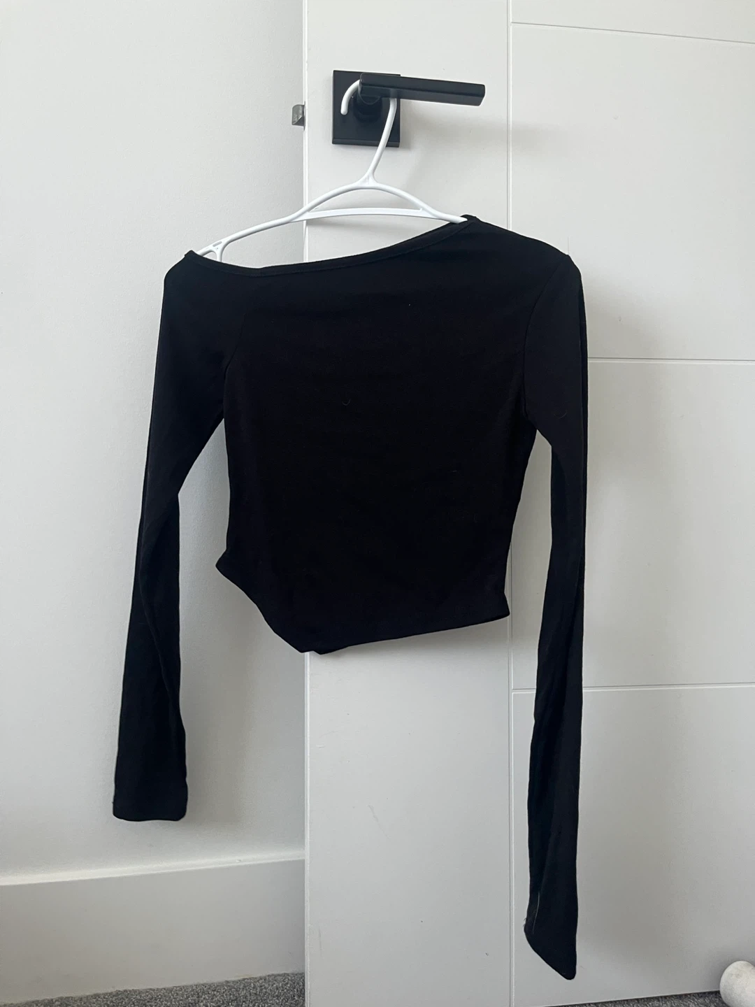 Black off shoulder top
