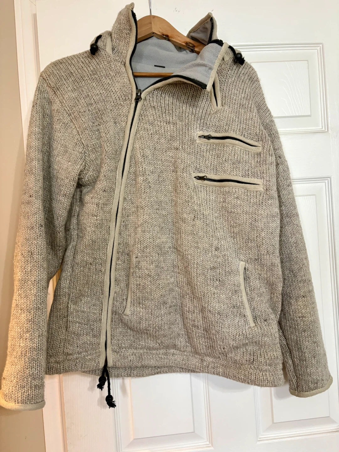 Men's Fleece Lined Hooded Sweater Jacket - photo 2