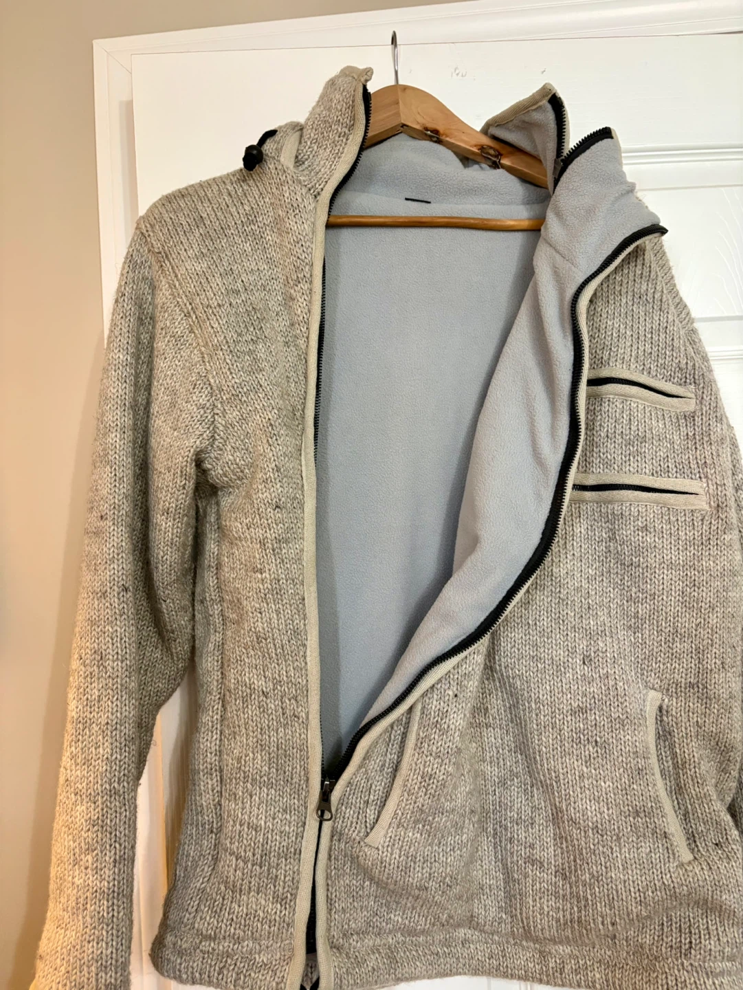 Men's Fleece Lined Hooded Sweater Jacket - photo 4