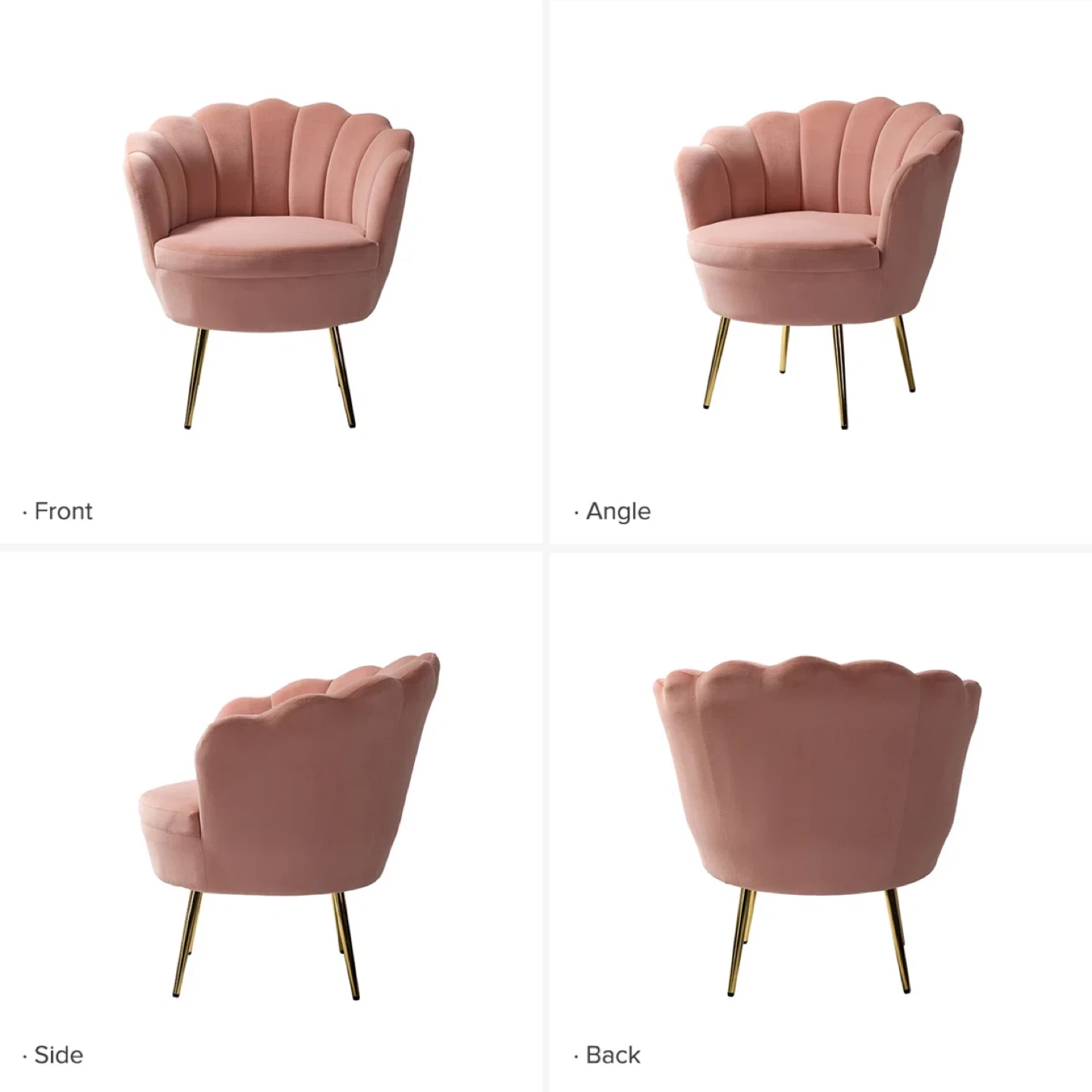 Pink Velvet Accent Chair - photo 3