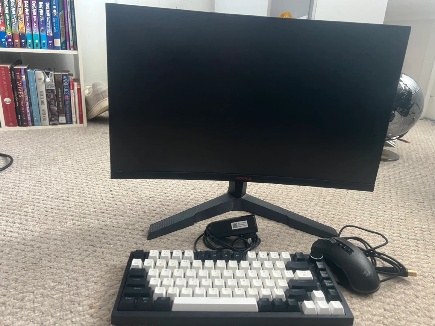 Monitor, red dragon Mechanical Keyboard and Mouse Combo