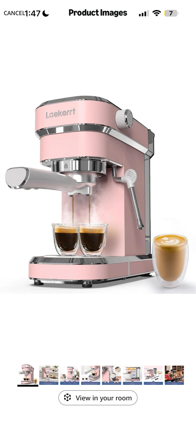 Laekerrt Pink Espresso Machine - photo 2