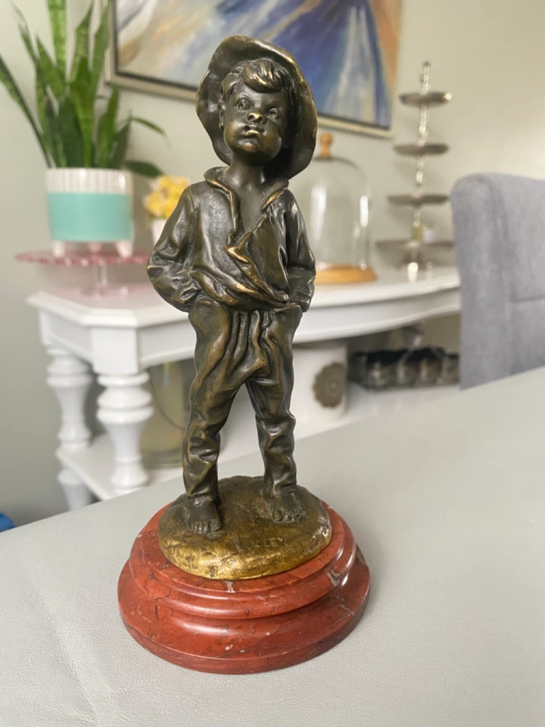 Antique French Bronze Gavroche Boy