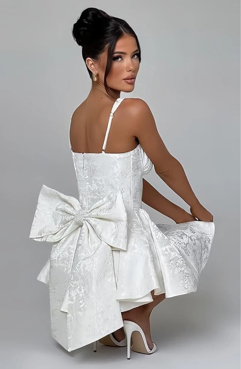 Fashion Nova White Corset Mini Dress - Size M - photo 2