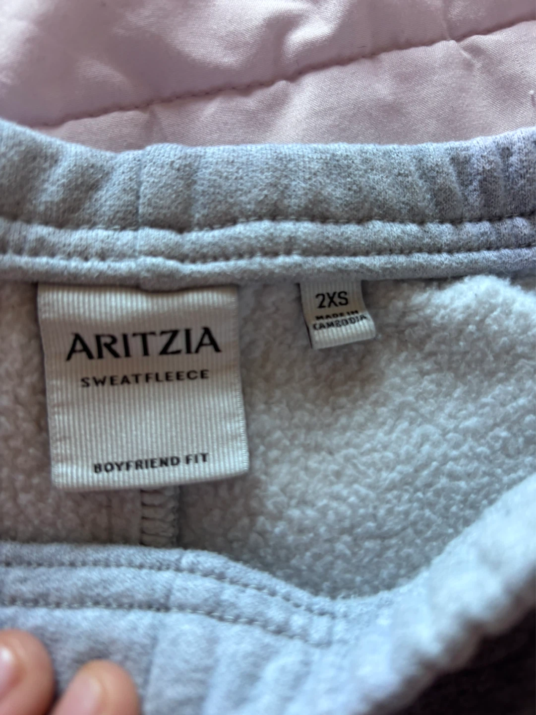 Aritzia Sweatfleece Boyfriend Fit Shorts - Grey - 2XS - photo 3
