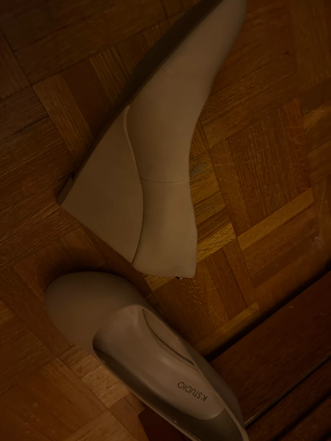 K STUDIO women's beige wedge heels size 7 - photo 2