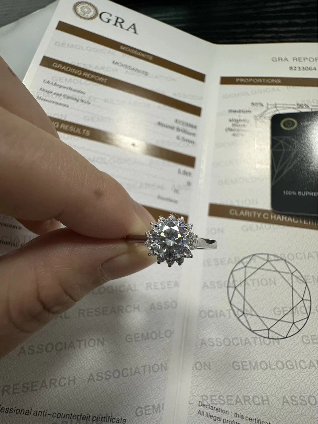 1ct Moissanite engagement ring