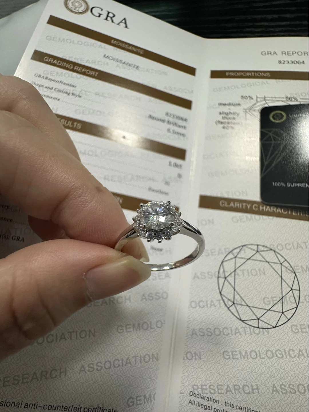 1ct Moissanite engagement ring - photo 2