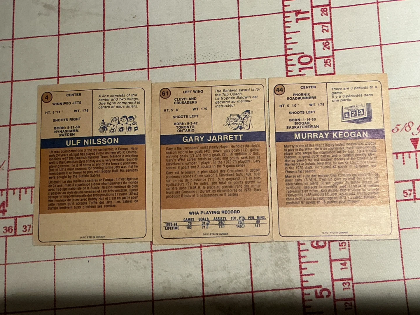 3. 1974-75 O-PEE-CHEE WHA Cards #’s 4, 44 & 61 ! - photo 5