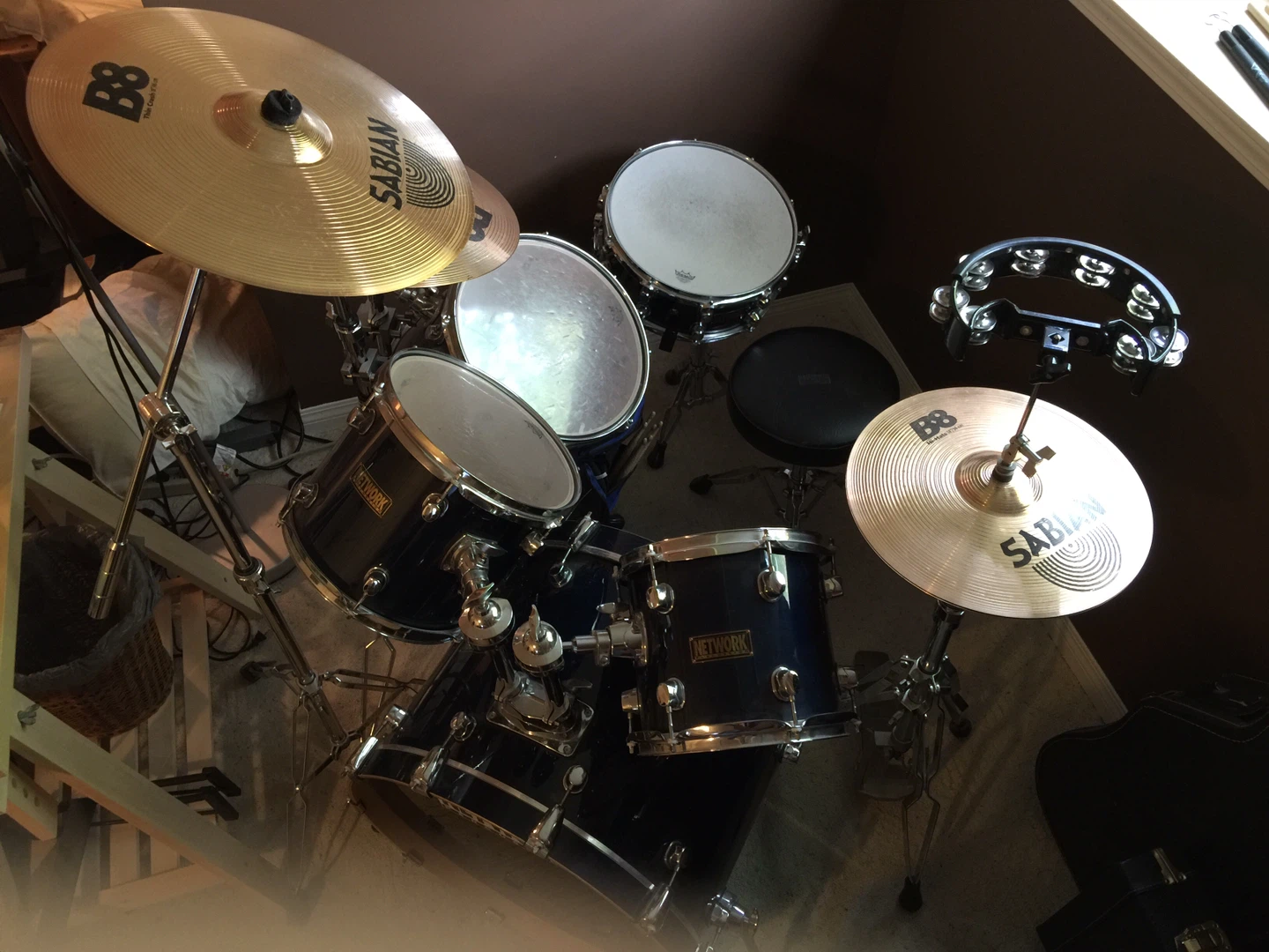 Drum kit with accessories