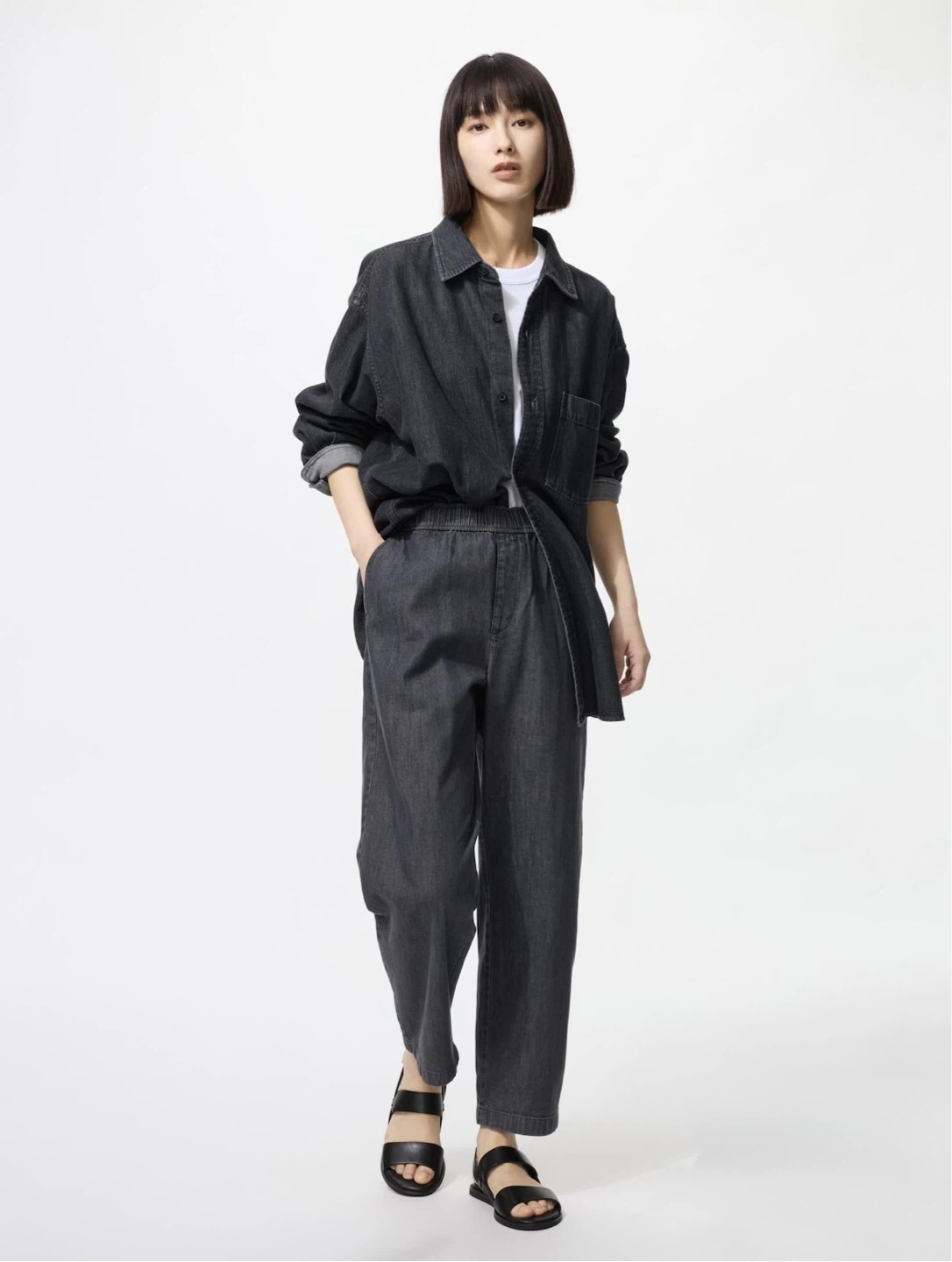 NEW Uniqlo Cotton Relaxed Ankle Pants